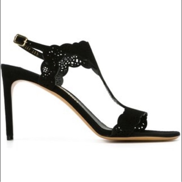 Salvatore Ferragamo Garcia Nero Suede Sandals - Picture 13 of 16